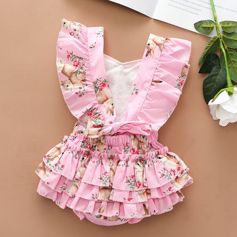 Korean Baby romper checkered bodysuits printed cheap baby girl rompers summer ruffle romper dress baby clothes