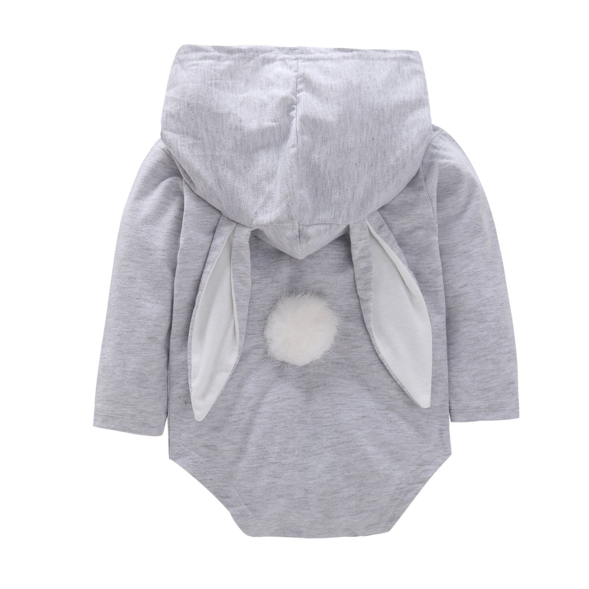 Cute Cartoon Rabbit Ears Long Sleeves Kids Baby Rompers Baby Hooded Jumpsuit