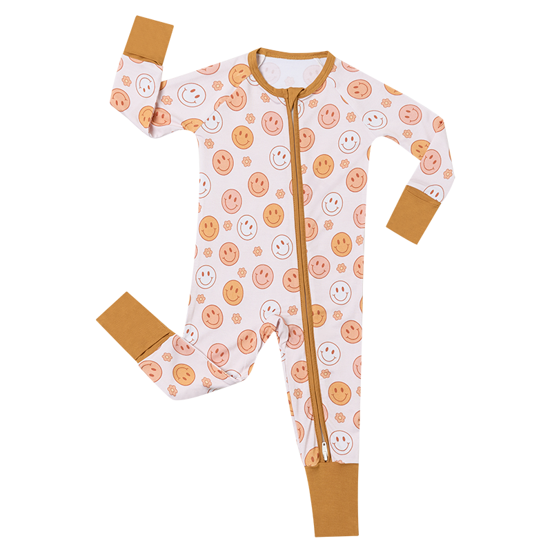 Custom Bamboo Children Toddler Clothes Zip Baby Rompers Pajamas Sleeper Jumpsuit Sleepwear Clothing For Baby