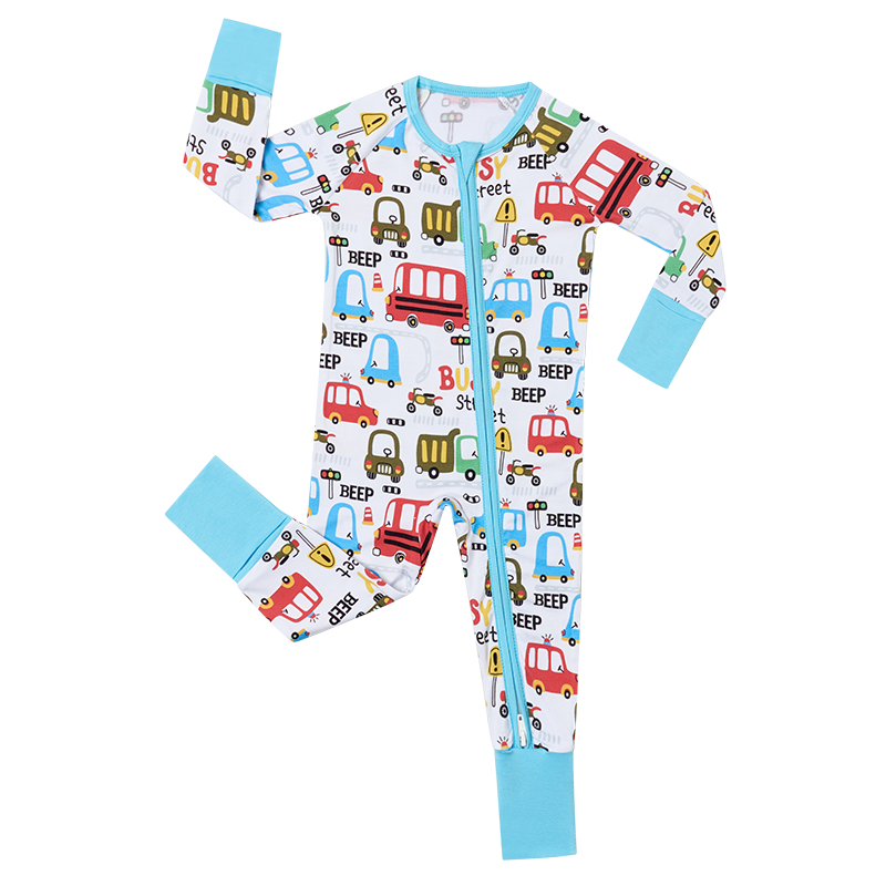 Custom Bamboo Children Toddler Clothes Zip Baby Rompers Pajamas Sleeper Jumpsuit Sleepwear Clothing For Baby