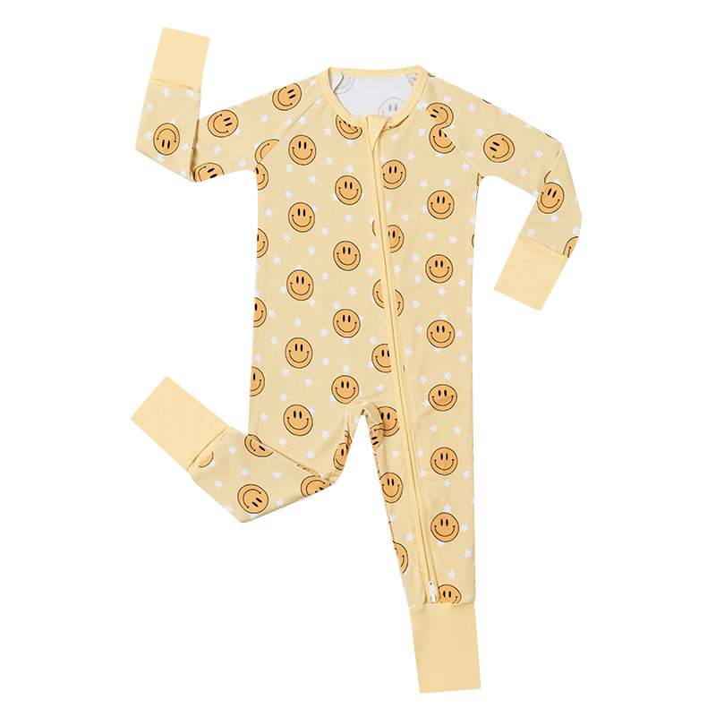 Custom Bamboo Children Toddler Clothes Zip Baby Rompers Pajamas Sleeper Jumpsuit Sleepwear Clothing For Baby