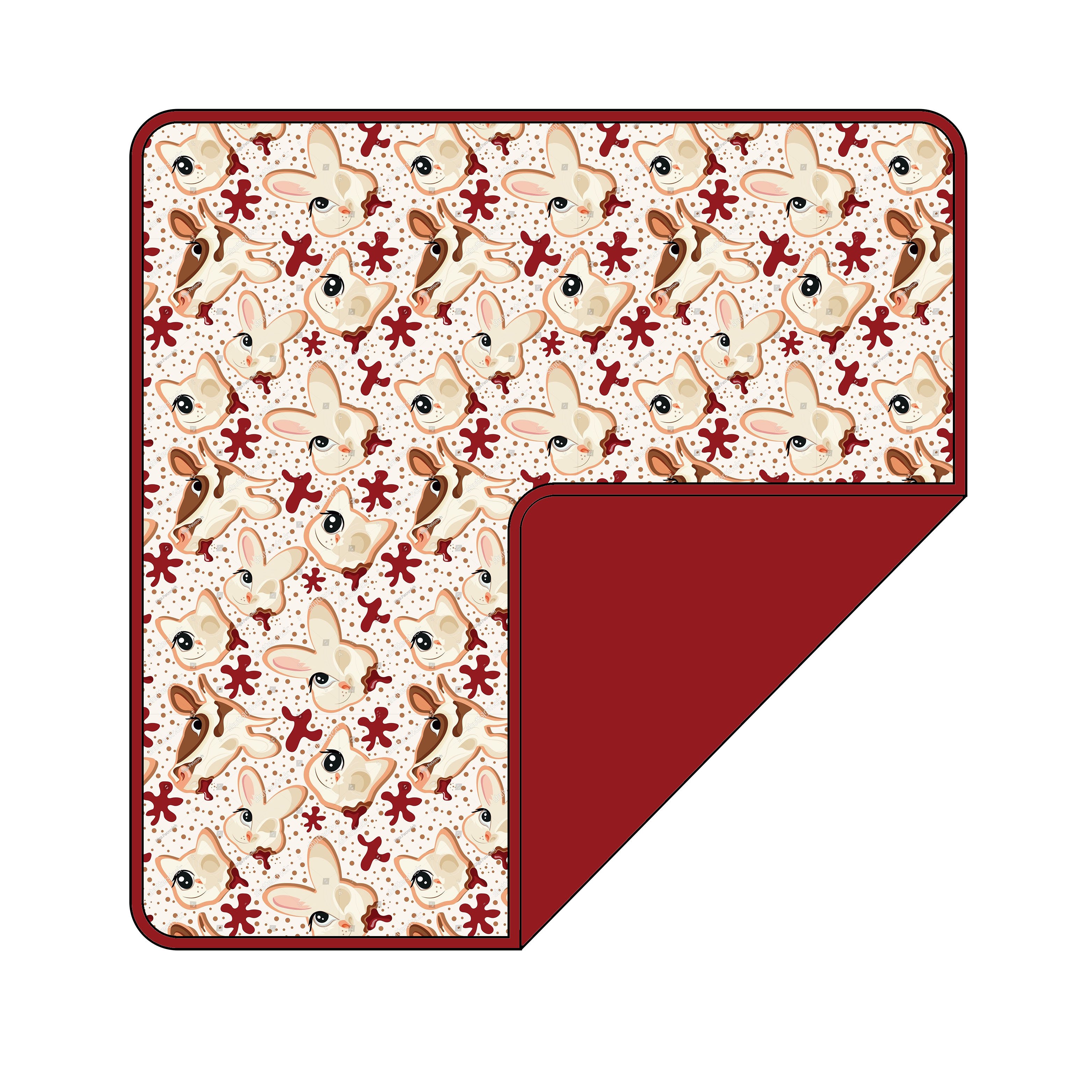 Delicate Bamboo Spandex Baby Rompers Red Rabbit Printing Custom Quick Dry Long Sleeves Baby Clothes