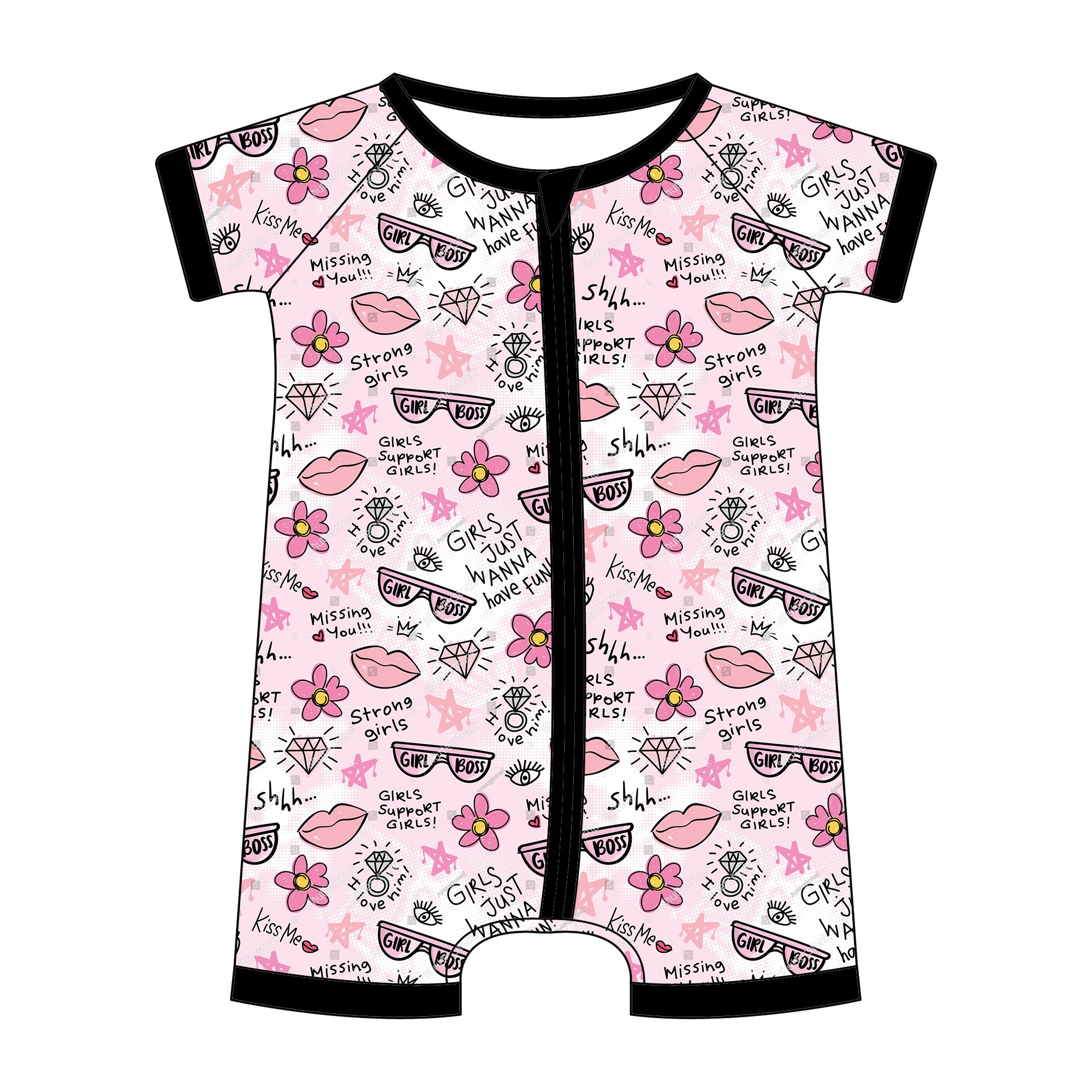 Custom Bamboo Baby Romper Viscose Jumpsuit Pjs Toddler Zippy Romper Pajamas
