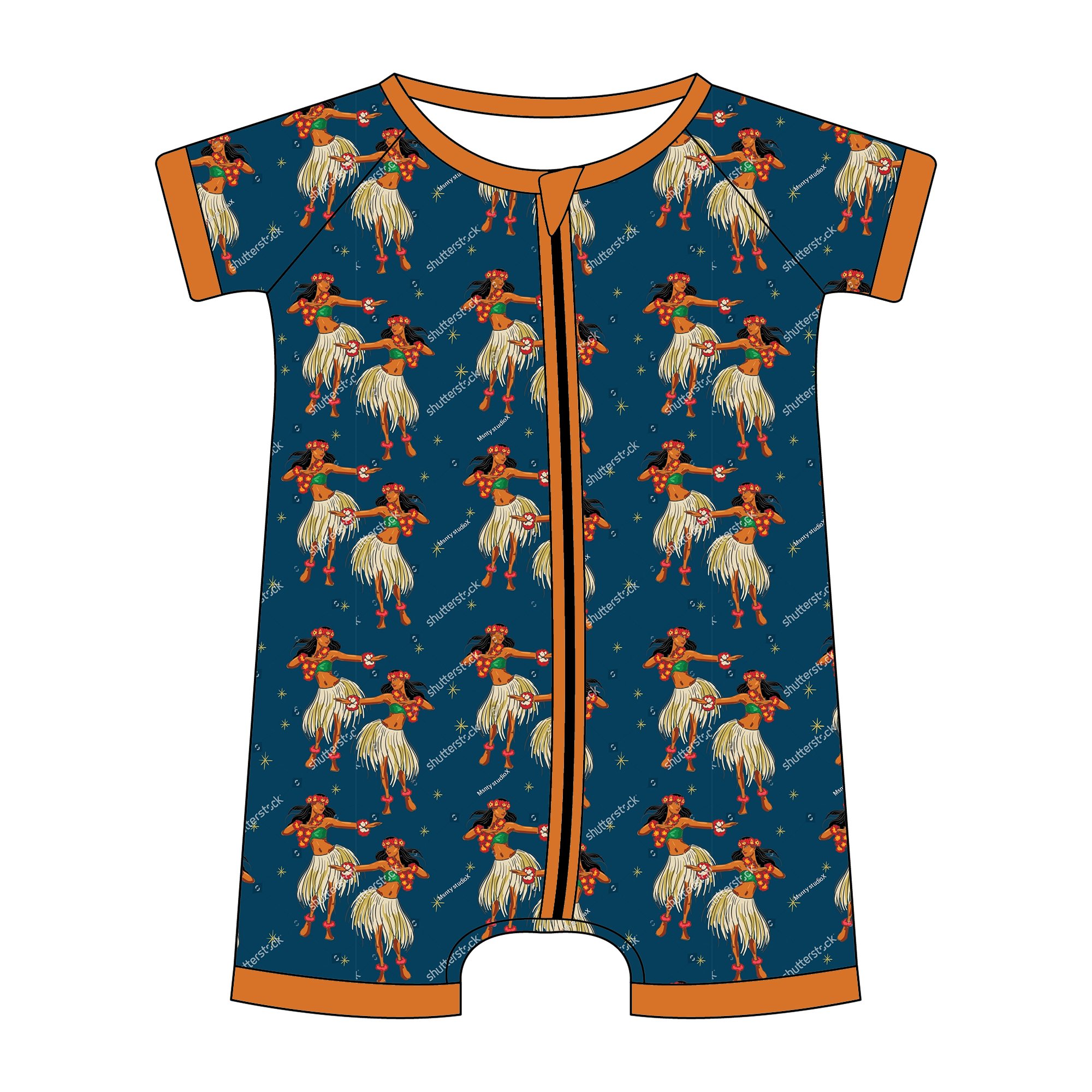 Custom Bamboo Baby Romper Viscose Jumpsuit Pjs Toddler Zippy Romper Pajamas