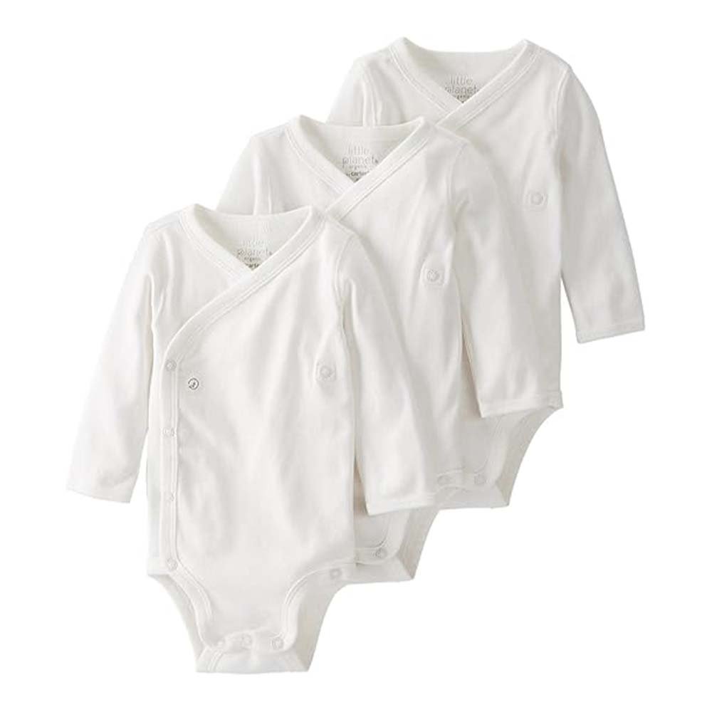 Wholesale Baby and Toddler Clothing Customized Cotton White Long Sleeve Newborn Baby Romper