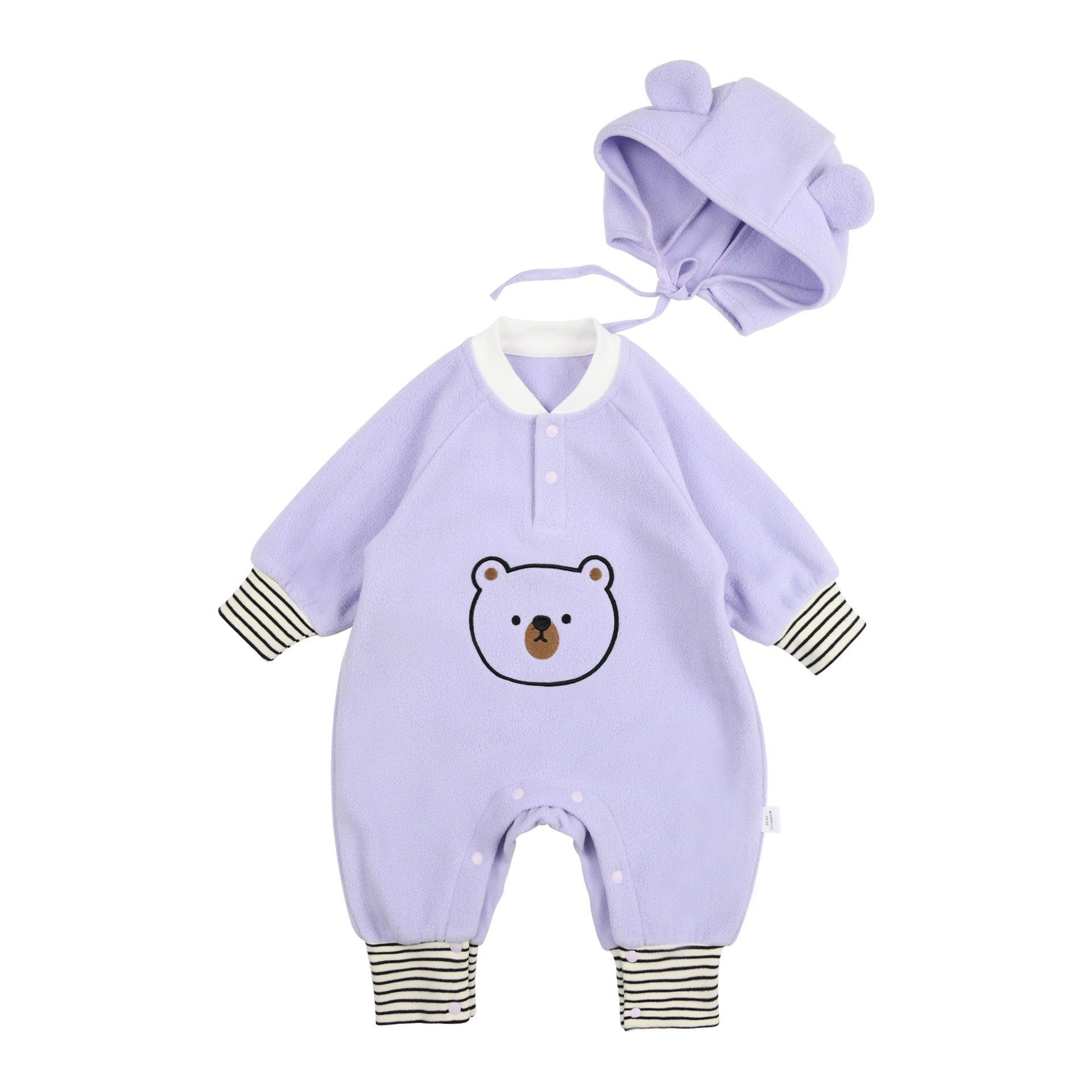 Fall Little Bear Baby Newborn Romper Hat Buttons Baby Two Piece Set Clothing 4 Styles Long Sleeves Lovely Pajamas Baby