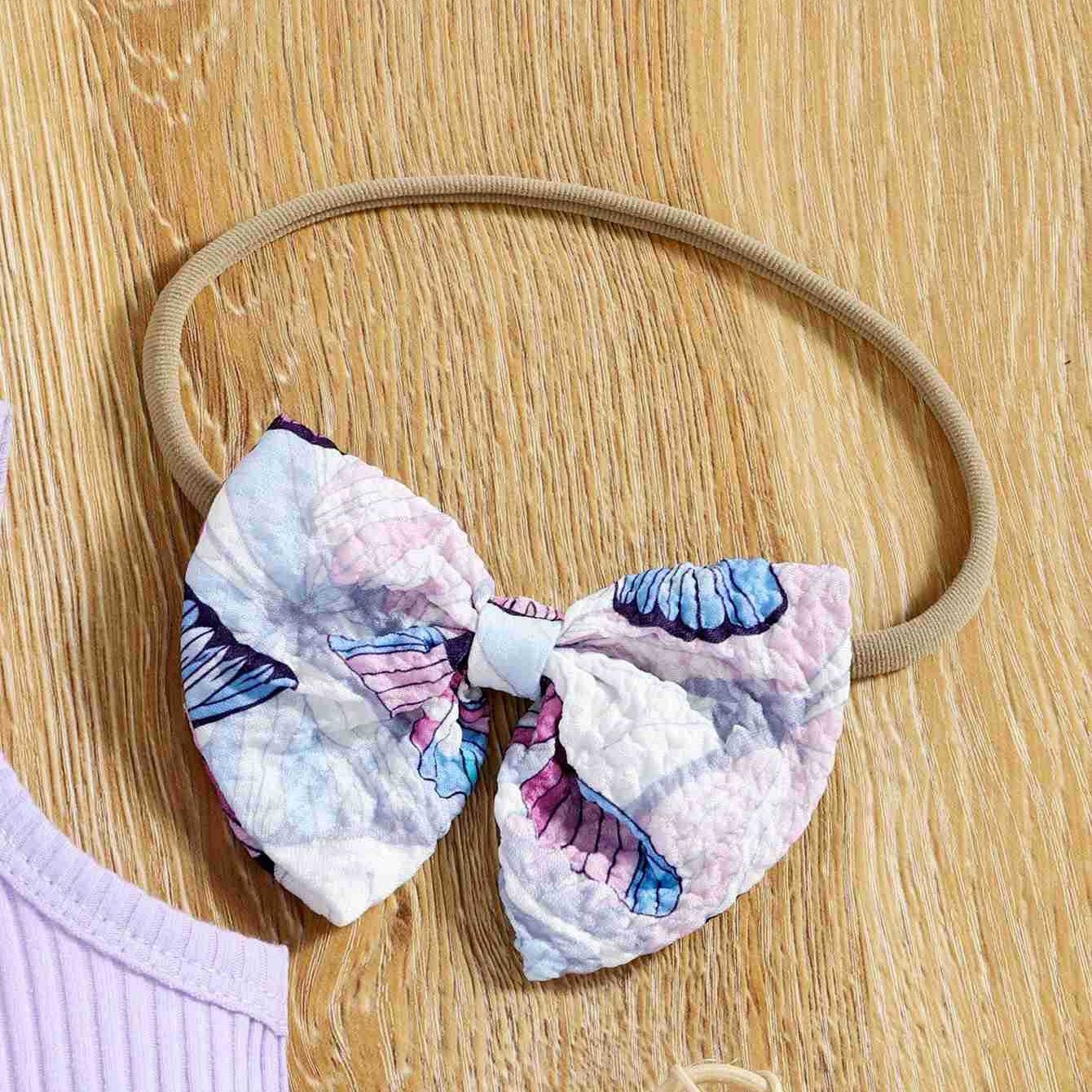 2023 Spring Summer Purple Baby Rompers Baby Girl Sling Top Print Skirt Wrap Hip Shorts Toddler Clothes Outfits