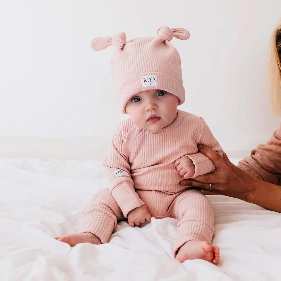 High Quality Newborn Baby Jumpsuits 0-24 Months Bamboo Baby Clothes Long Sleeve Pajamas Ribbed Double Zipper Baby Romper