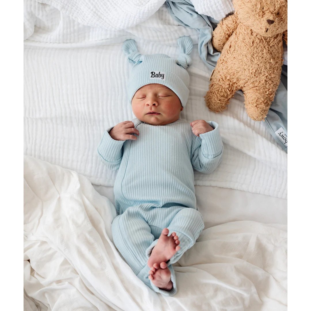 High Quality Newborn Baby Jumpsuits 0-24 Months Bamboo Baby Clothes Long Sleeve Pajamas Ribbed Double Zipper Baby Romper