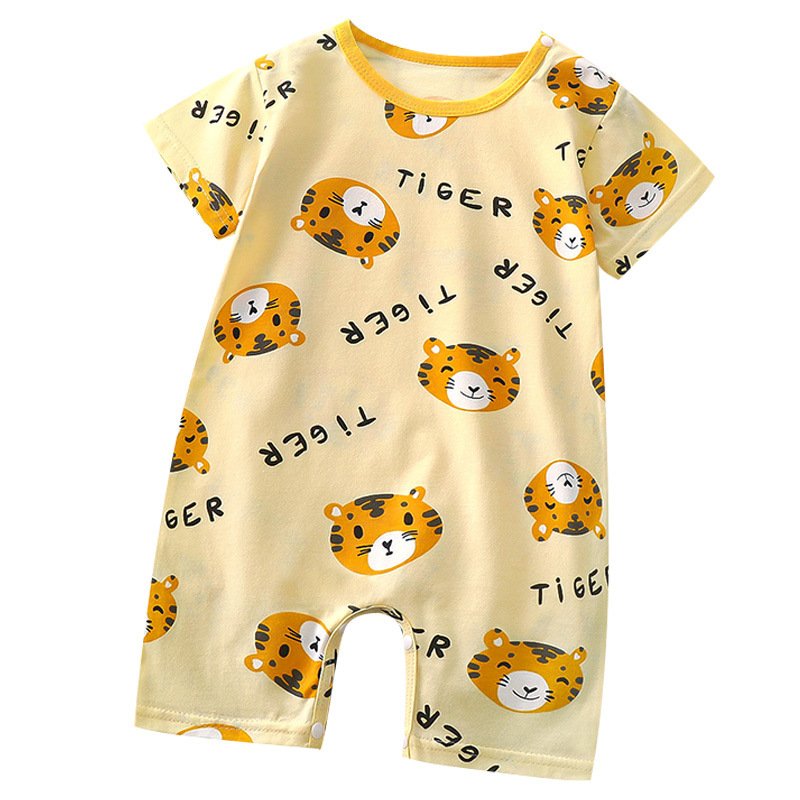 Summer Infant Creeper Baby Cotton Thin Short Sleeve Children's Bodysuit