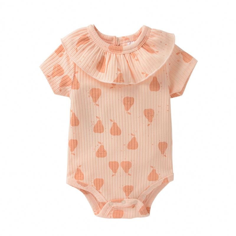 Cotton Girl Solid One Piece Jumpsuit Sleeveless Summer Baby Rompers Wholesale