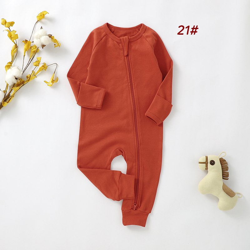 lovely style white blank sleeve mitten organic cotton zipper sleepwear bodysuit baby rompers