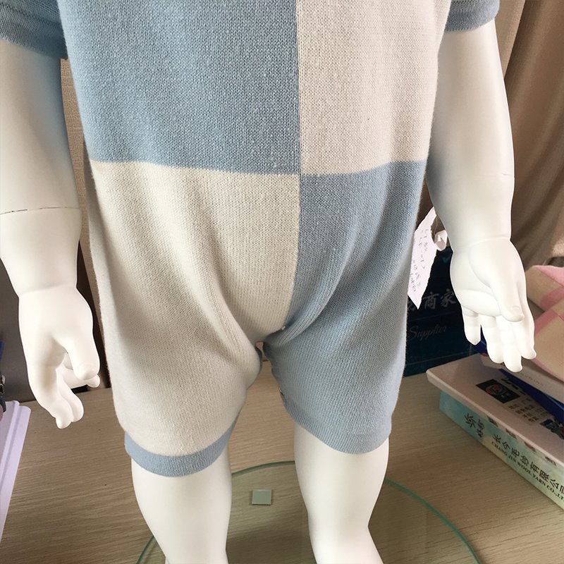 Custom 100% Organic Cotton Newborn Knitted Bodysuit Baby Rompers For Summer
