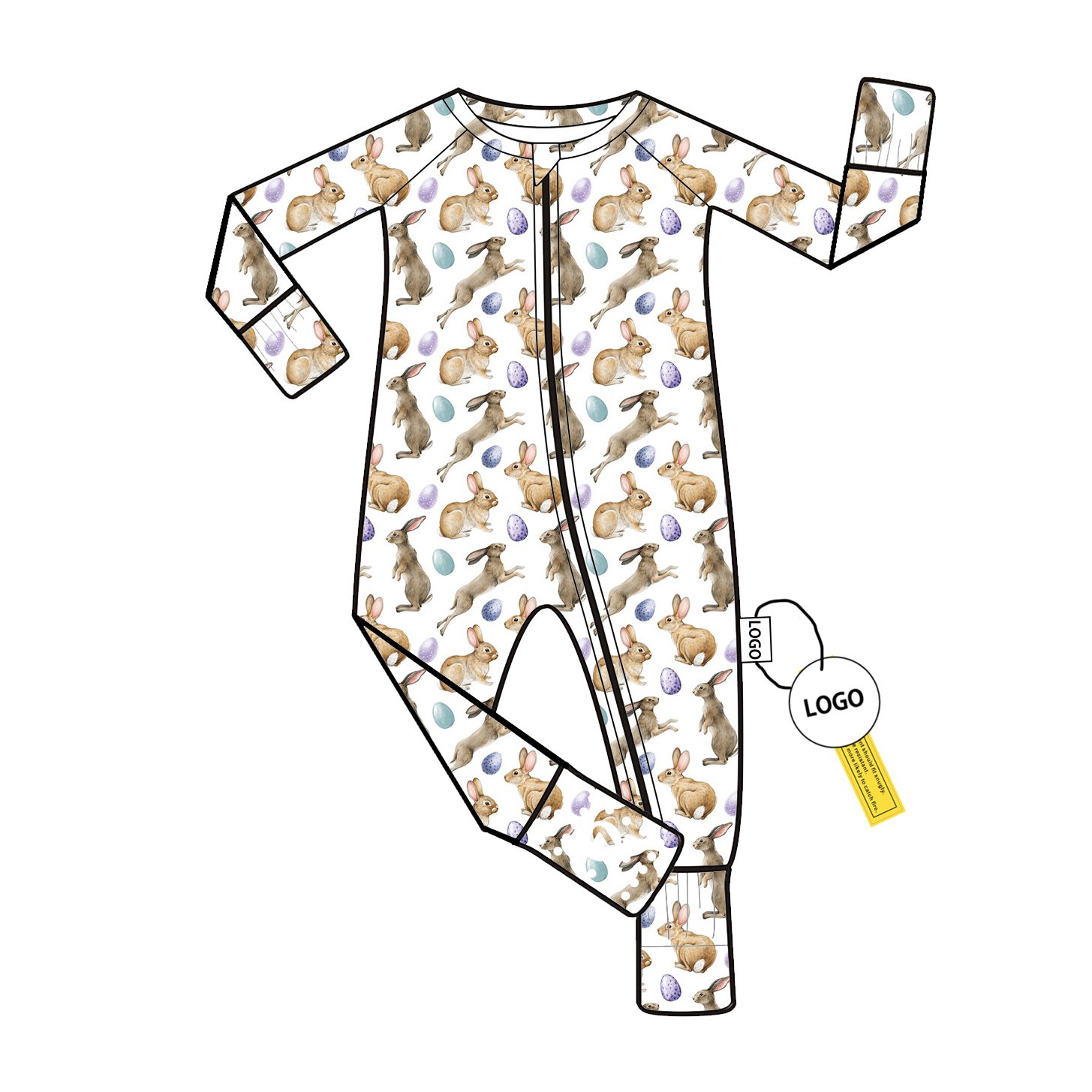 Comfortable Bamboo Fiber Toddler Romper with Folded Feet for Unisex Soft Skin Friendly Breathable Pajamas and Bodysuit
