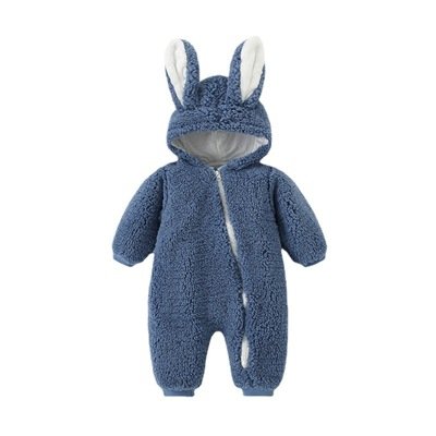 YUELI Toddlers rabbit ears cotton jumpsuit newborn bunny ear long sleeves hooded play suit clothes pullover rompers baby romper