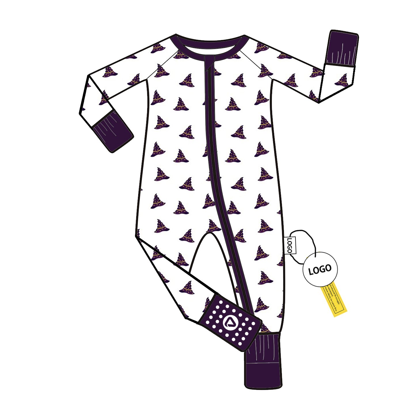 Bamboo Viscose Toddler Romper with Printed Design for Toddlers High Quality Custom Pattern Comfortable Footie and Sleeper
