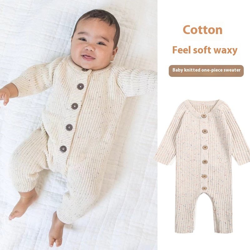 hot sale spring&fall baby rompers high quality cotton baby rompers new style knitted baby rompers