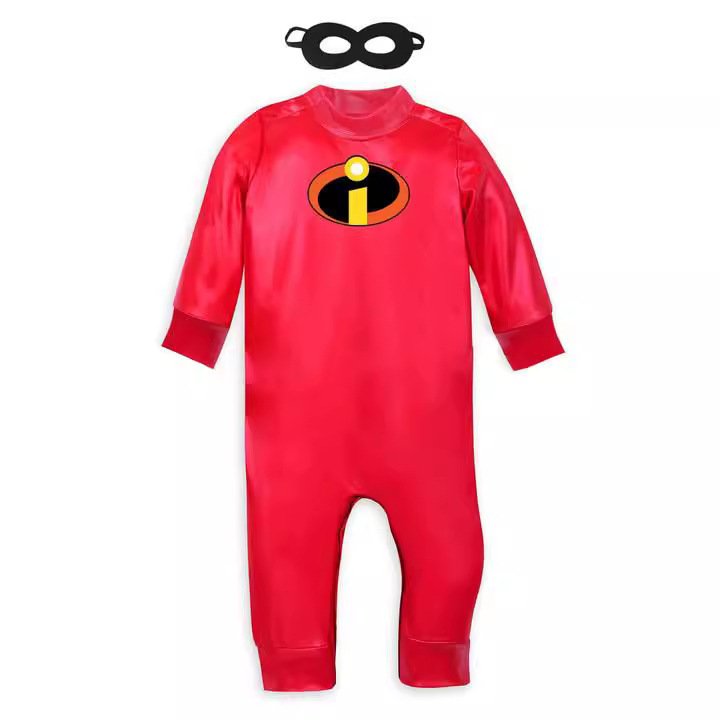 Girl &Boys Cosplay Animation Movie Onesie Set Holiday Party Stage Costume Halloween Kids Tv&Movie Cosplay Jumpsuit with Mask