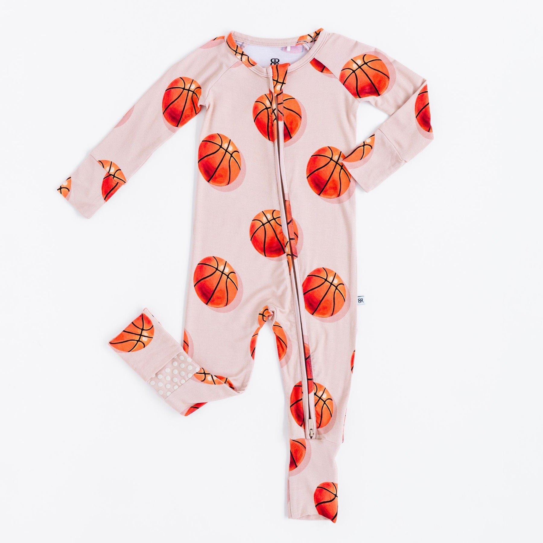 Autumn Kids Pajamas Doughnut Pattern Bamboo Viscose Cotton and Spandex Long Sleeve Baby Romper with Zipper