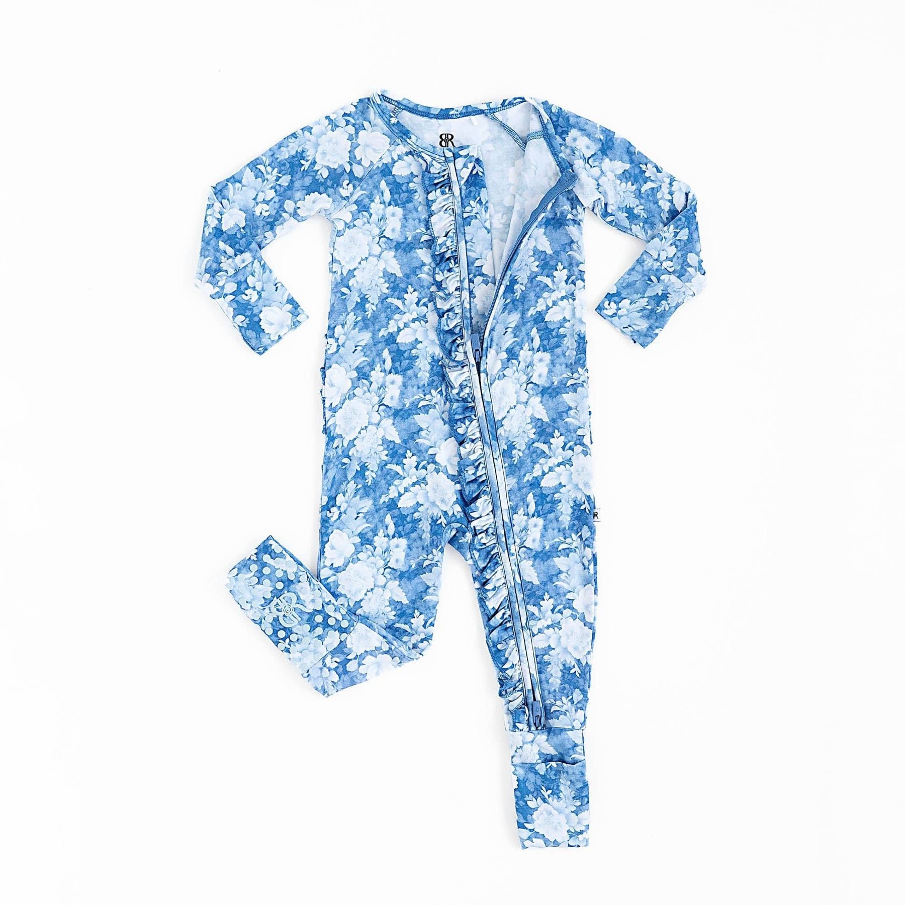 Autumn Kids Pajamas Doughnut Pattern Bamboo Viscose Cotton and Spandex Long Sleeve Baby Romper with Zipper