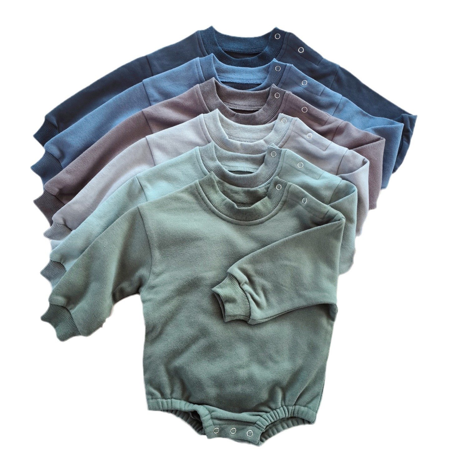 2024 Spring and Autumn newborn baby clothes high quality solid color baby romper organic cotton jumpsuit soft infant clothes lbc