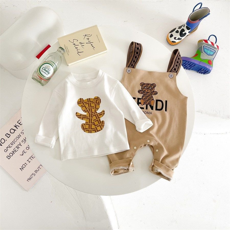 RUNTEN 2024 Baby Simple Casual One Piece Spring Autumn Comfortable Cute Baby Outdoor Clothes Climbing Clothes