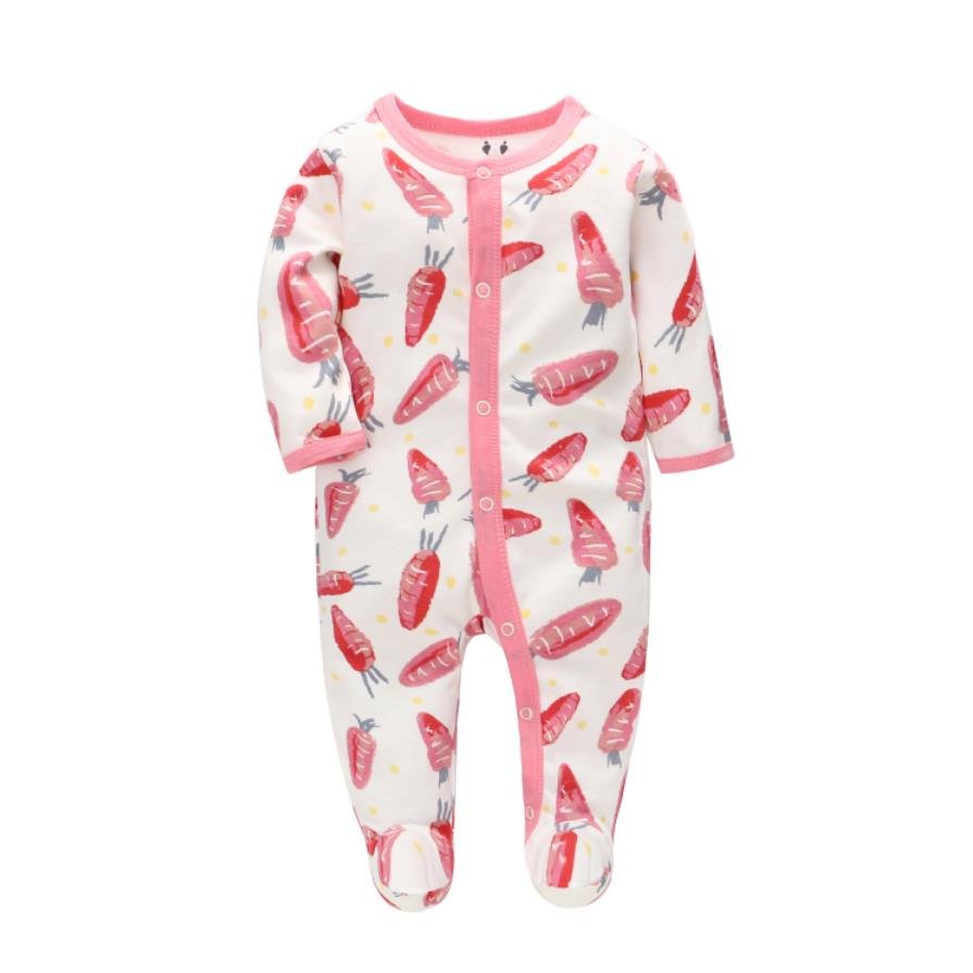 New Kids 100% Cotton Jersey Baby Romper Baby Pajamas for Four Season Cotton Toddler Pajamas for Boys Girls in Stock Baby Clothes