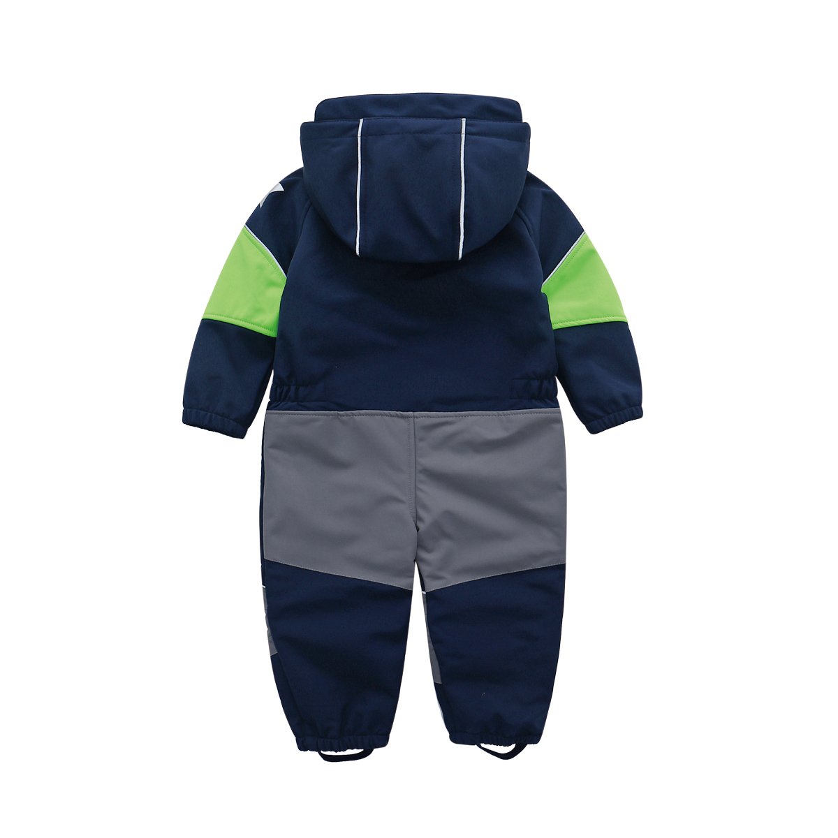 OEM Custom outdoor kids softshell hooded jumpsuit waterproof windproof overall for children baby rompers