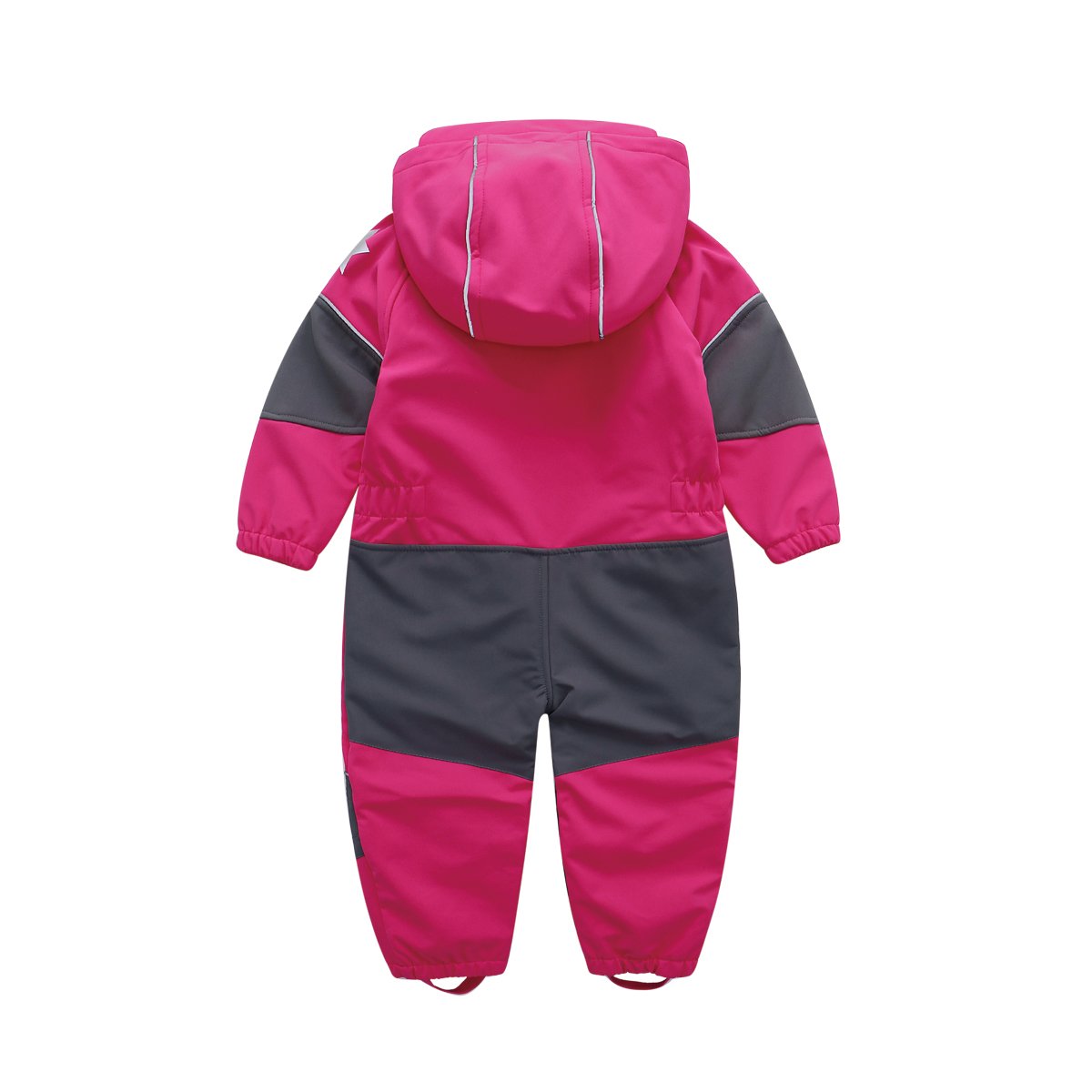 OEM Custom outdoor kids softshell hooded jumpsuit waterproof windproof overall for children baby rompers