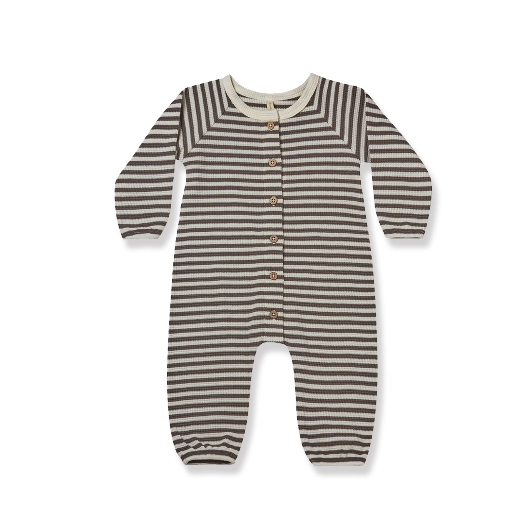 Customized Bamboo Cotton Unisex Babies Romper Button Close Newborn Waffle Jumpsuit Soft Long Sleeve Baby Clothes
