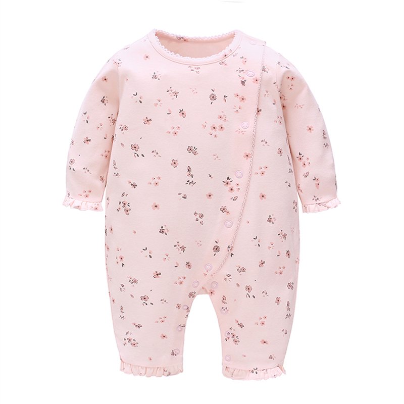 Top design beautiful girl clothing trumpet-shaped leg and sleeve opening children's wear baby clothes newborn bodysuit