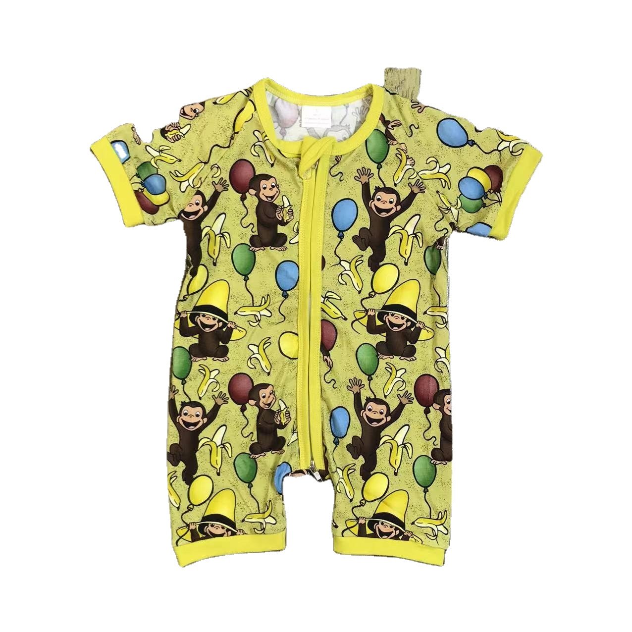 RTS Hot Sale Kids Clothing Baby Jumpsuit mouse biscuit zippered fall-proof romper baby rompers