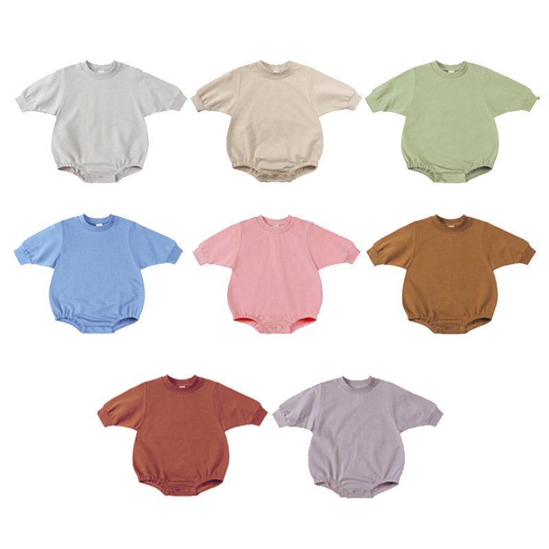 a8037 Korean Ins Winter Newborn Infant Clothes Baby Boy Girl Clothing Casual Pullover Jumpsuit Long Sleeve Bodysuit Rompers