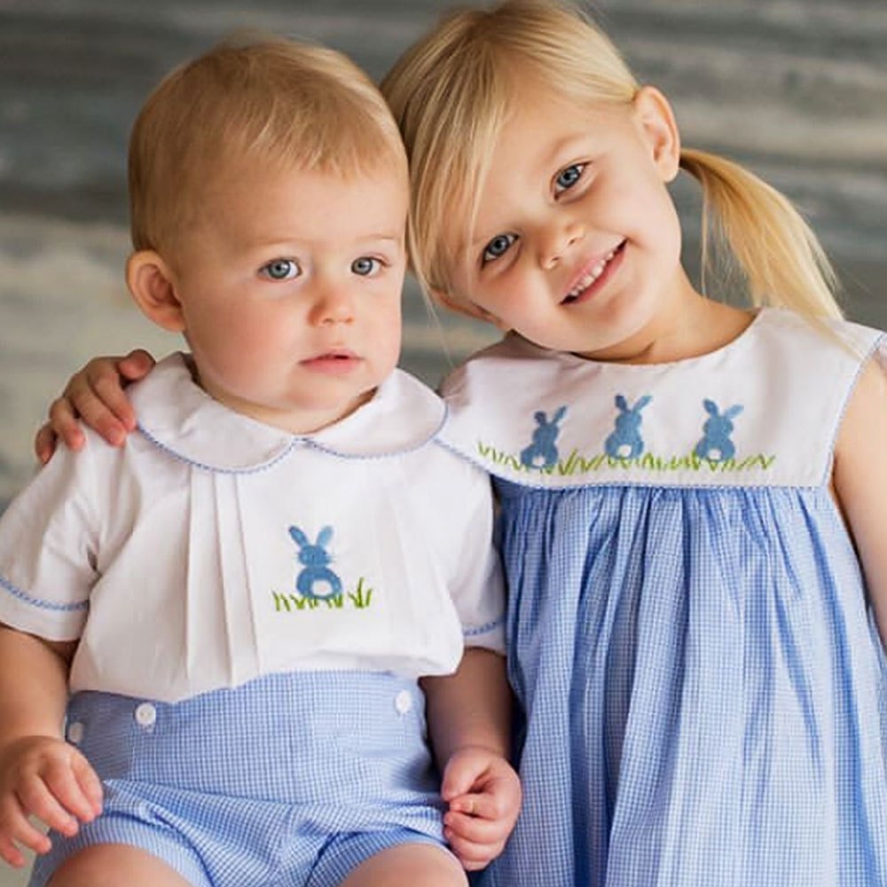 High Quality Children Clothing Set Summer New Dress Spanish Brother And Sister Suit Baby Romper