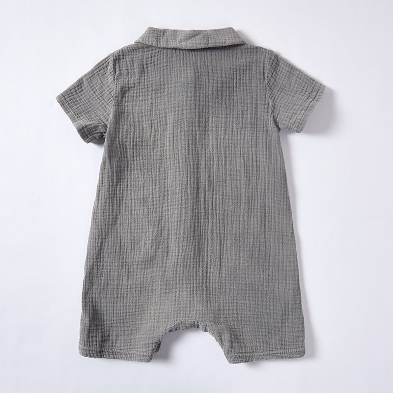 Baby Clothes Wholesale Plant Dye Natural Dye Summer Short Sleeve One-Piece Cute Jumpsuit Outfits Baby Romper