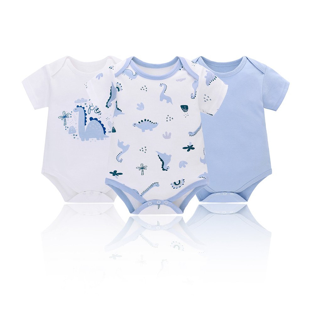 New arrivals wholesale baby rompers 100% cotton boy jumpsuits 3 pack baby clothing set cheap baby clothes in stock kids bodysuit