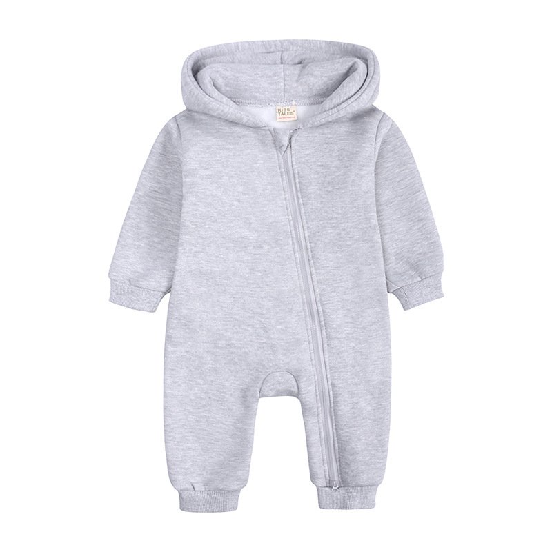 Thick Outerwear Boys Girls Kids Full Sleeve Hoody Clothes Winter Fall Warm Baby Infant Romper Jumpsuits