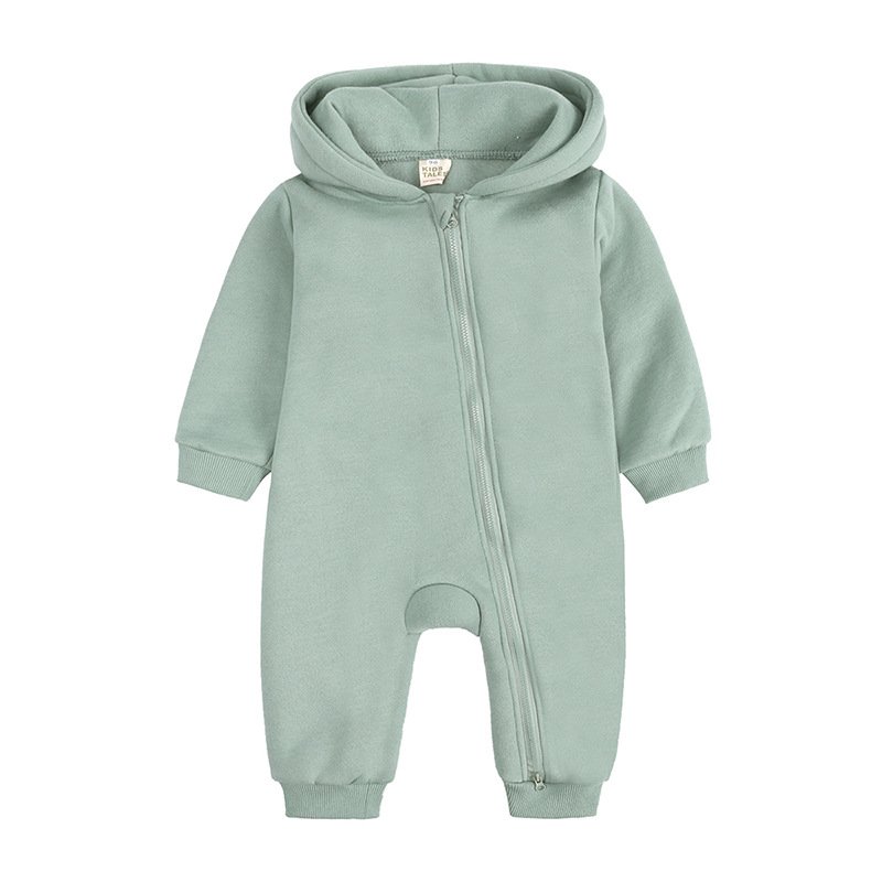 Thick Outerwear Boys Girls Kids Full Sleeve Hoody Clothes Winter Fall Warm Baby Infant Romper Jumpsuits