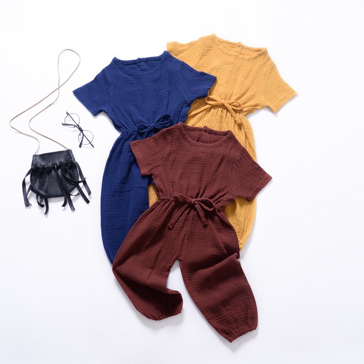 Unisex Baby Romper Toddler Pure Color Outfit Soft Cotton Kids Solid Jumpsuit Cute Bodysuit