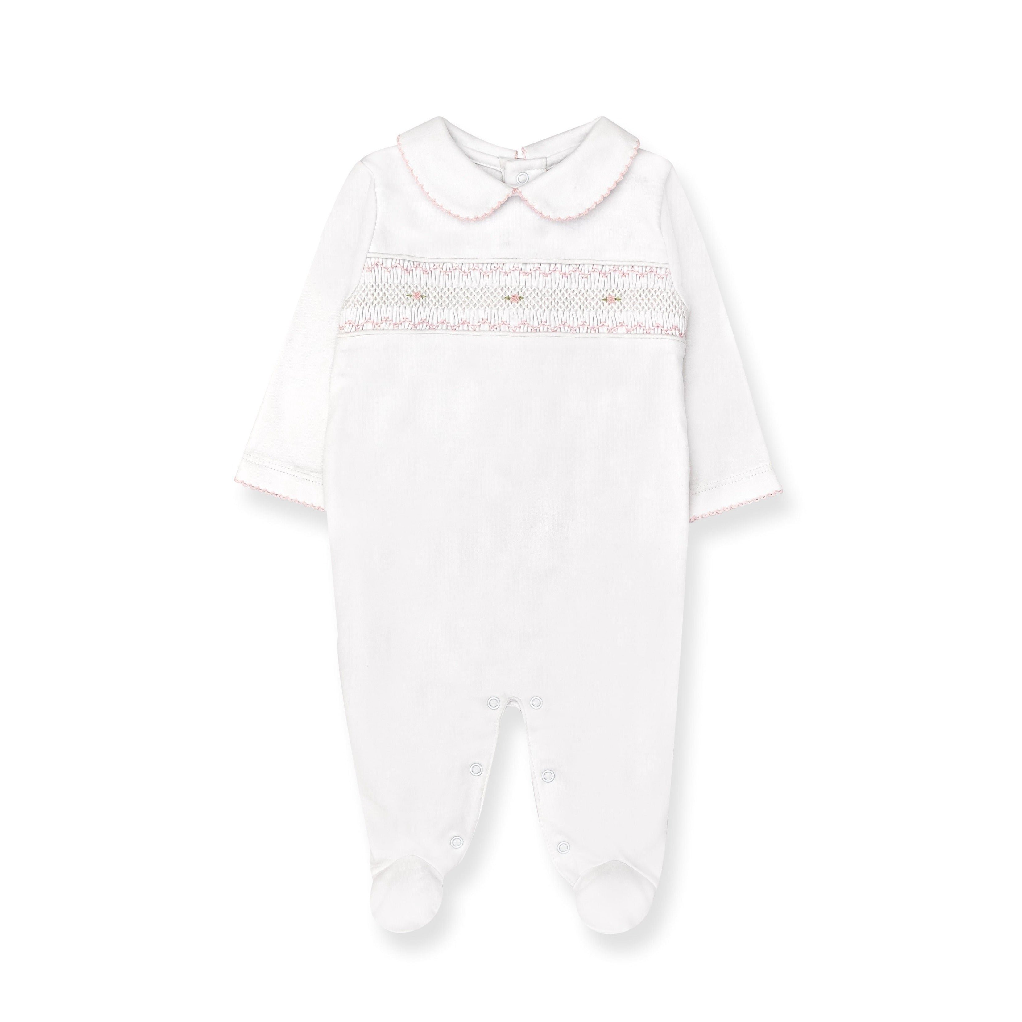 Custom 100% Cotton Onesie for Baby Boys Girls Handmade Spanish Smocked Romper New Model Growing Jumpsuit Baby Clothes 0-3 Months