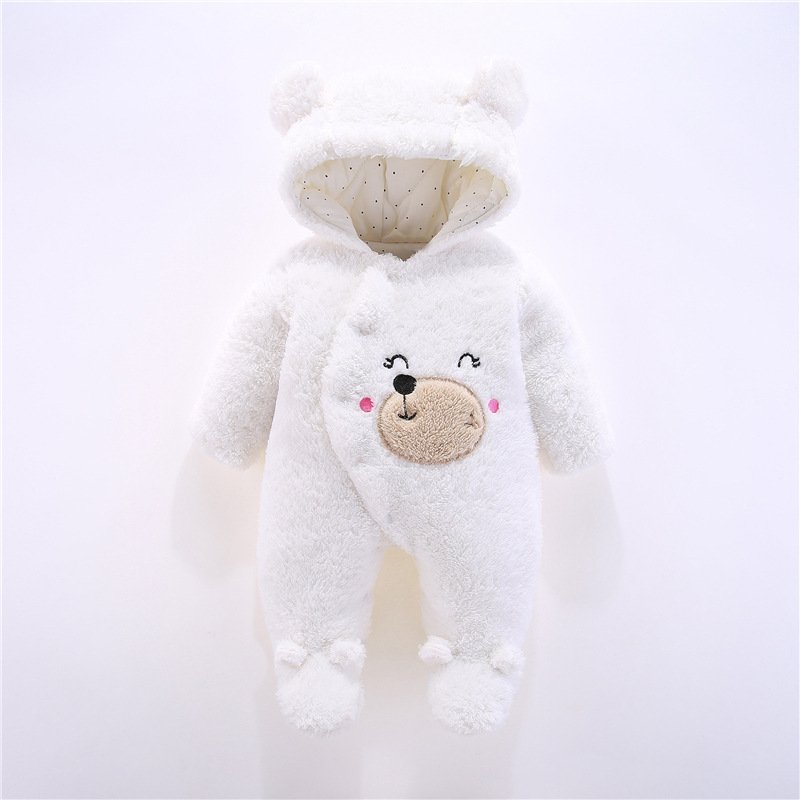 Baby onesie thickened autumn and winter clothes 0 male and female baby clothes newborn winter cotton clothes