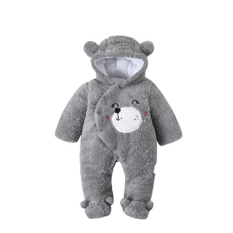 Baby onesie thickened autumn and winter clothes 0 male and female baby clothes newborn winter cotton clothes