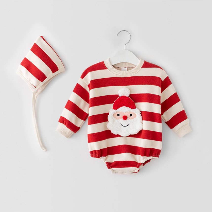 Spring Festival New Year Snowman Christmas Style Jumpsuit Wholesale Christmas Clothing Baby Romper