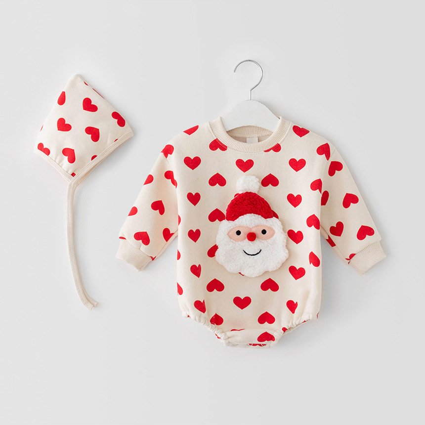 Spring Festival New Year Snowman Christmas Style Jumpsuit Wholesale Christmas Clothing Baby Romper