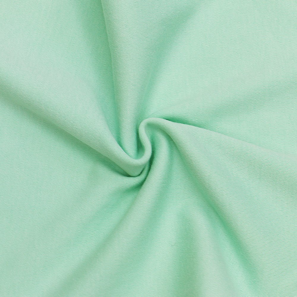 Custom GOTS 100% Cotton New Design Customize Pattern Logo Fabric Short Sleeve Solid Green Color Baby Romper Baby Clothes