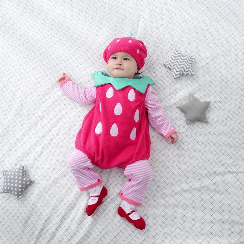 baby grow Halloween honeybee Strawberry pumpkin Halloween body bebe costume three-piece set baby rompers