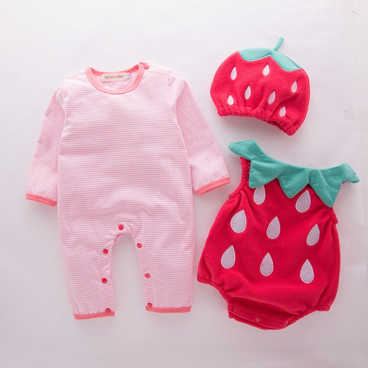 baby grow Halloween honeybee Strawberry pumpkin Halloween body bebe costume three-piece set baby rompers