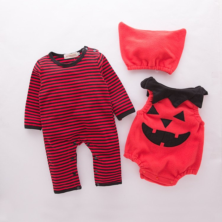 baby grow Halloween honeybee Strawberry pumpkin Halloween body bebe costume three-piece set baby rompers