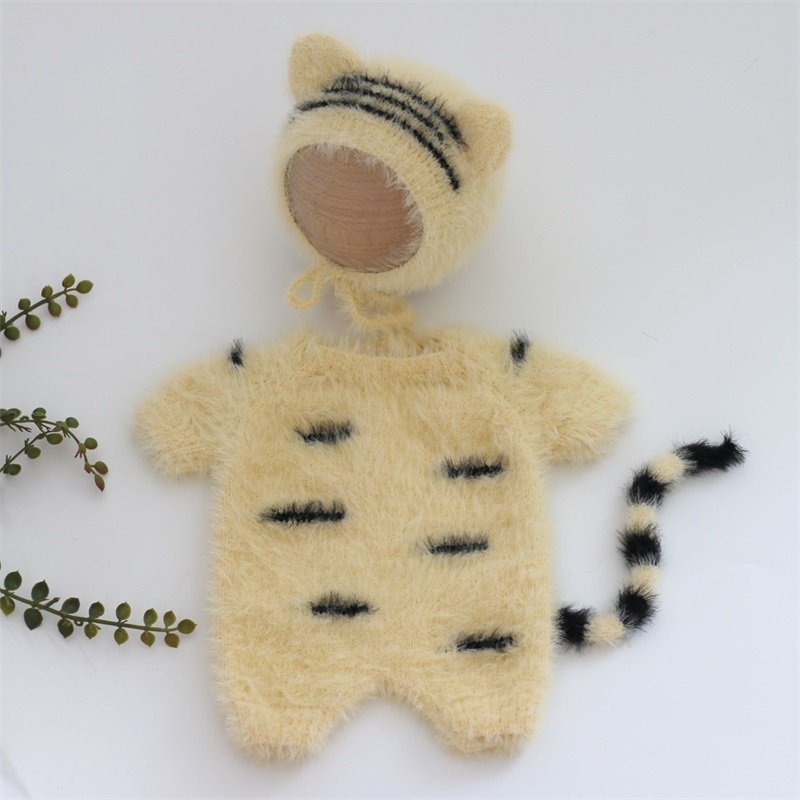 Baby Photo Autumn Rompers Children's Knitted Wool Clothes Newborn Photography Tiger