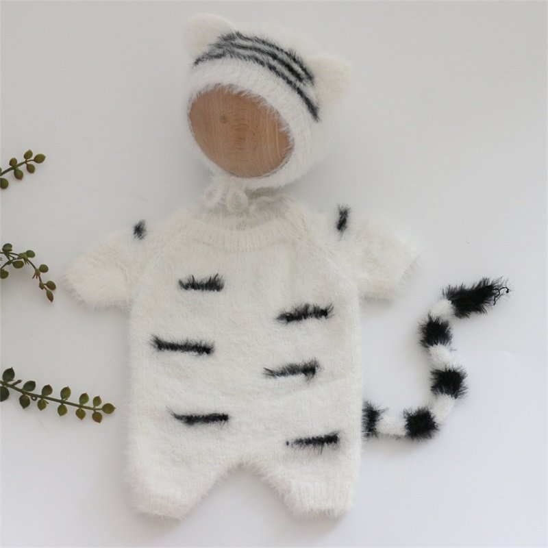 Baby Photo Autumn Rompers Children's Knitted Wool Clothes Newborn Photography Tiger
